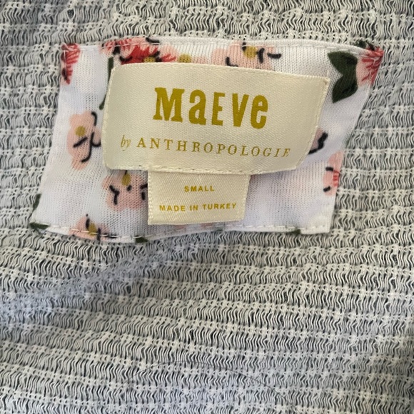 Maeve Anthropologie Sleeveless Top in Blue and White size Small - Picture 4 of 6